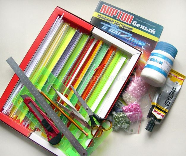 Открытка с эхинацеей в технике квиллинга: мастер-класс, часть 1