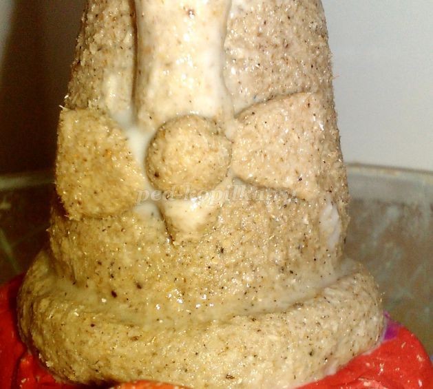 Ёлочная игрушка "Снегурочка из опилок": часть 2