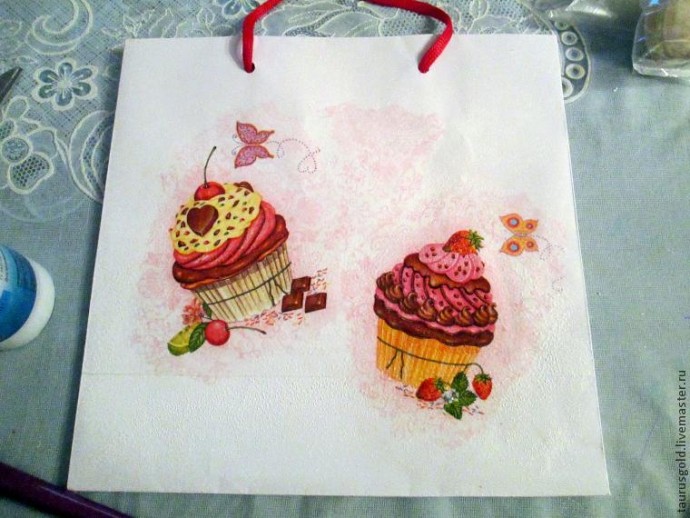 Делаем подарочный пакетик из обычного