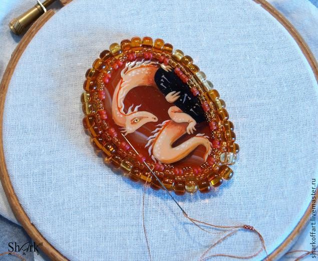 Плетем оправу для неудобных камешков