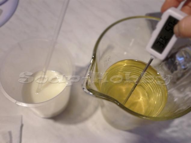 Молочное мыло с нуля с добавлением мёда и овсянки: часть 1