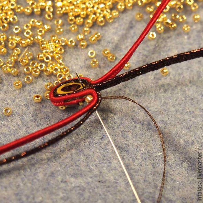 Делаем сутажную брошь "Аленький цветочек": часть 1