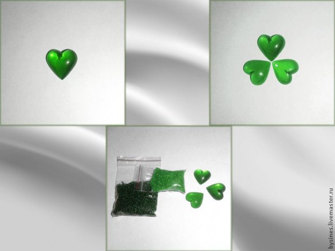 Процесс создания броши "Трилистник": часть 1