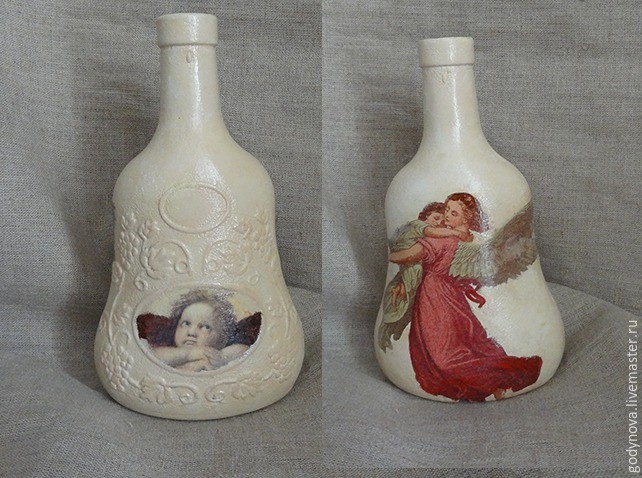 Мастер-класс: декор бутылки для святой воды в технике декупаж, часть 2