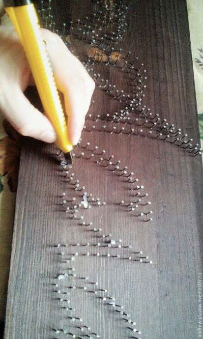 Фамильное панно в технике String Art