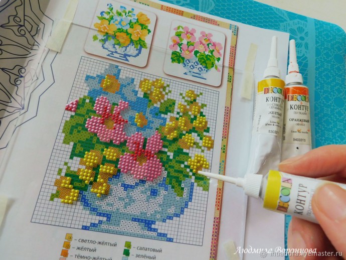 Имитируем вышивку в технике точечная роспись: часть 1
