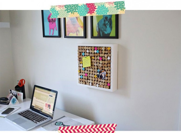 Доска для записок из винных пробок